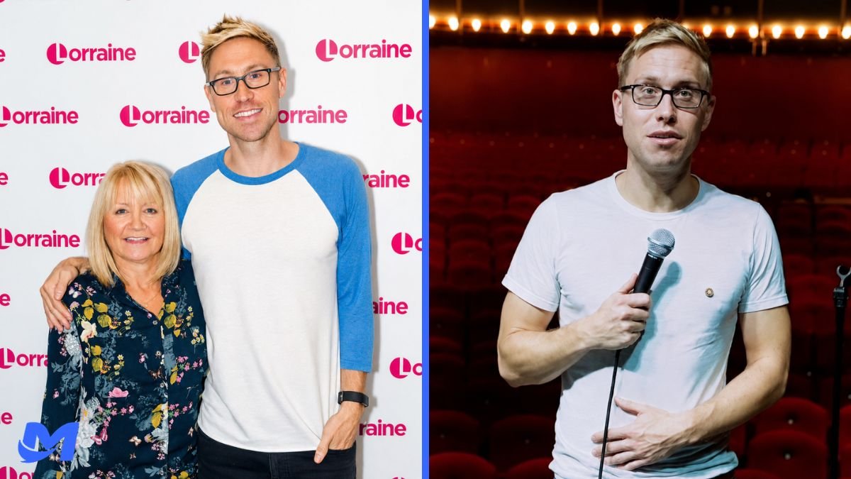Ninette Veale pictured with Russell Howard, highlighting her public connection as the comedian’s mother